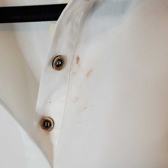 Patrizia Lucia Size Small/Medium Asymmetrical White Blouse NWT - Picture 4 of 9